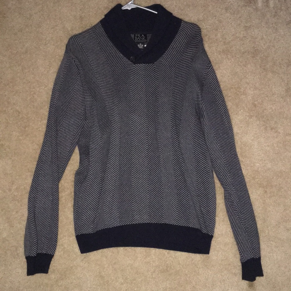 Jos A Bank French scrawl sweater
